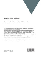La Vie et les arts liturgiques