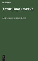 Abhandlungen nach 1781