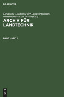 Archiv für Landtechnik