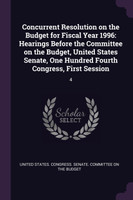 Concurrent Resolution on the Budget for Fiscal Year 1996