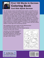First 100 Words In German Coloring Book Cool Kids Speak German