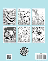 Bilingual ABC's Animal Adventure Coloring Book en Inglés y Español for Kids Ages 3-9