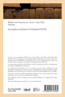 Histoire de l'imprimerie Tome 1