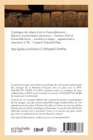 Catalogue d'objets d'art et d'ameublement, faïences et porcelaines anciennes, bronzes d'art