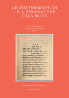 Gelehrtenbriefe an J. P. A. Rémusat und J. Klaproth