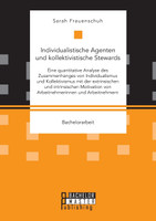 Individualistische Agenten und kollektivistische Stewards. Eine quantitative Analyse des Zusammenhanges von Individualismus und Kollektivismus mit der extrinsischen und intrinsischen Motivation von Arbeitnehmerinnen und Arbeitnehmern