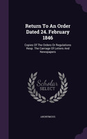 Return To An Order Dated 24. February 1846