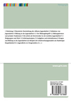 Drogen- und Gewaltprävention als Aufgabe eines Streetworkers in der bildungsorientierten Jugendarbeit