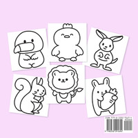 Super Cute Animals Bold and Easy Coloring Book