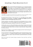 Something to Thank About from A to Z