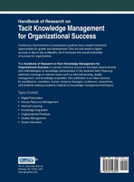 Handbook of Research on Tacit Knowledge Management for Organizational Success