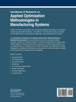 Handbook of Research on Applied Optimization Methodologies in Manufacturing Systems