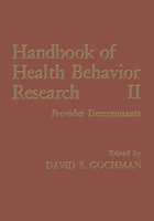 Handbook of Health Behavior Research II