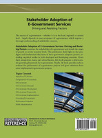 Stakeholder Adoption of E-Government Services