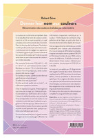 Donner leur nom aux couleurs Dénomination des couleurs évaluées par colorimétrie