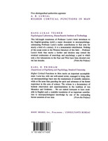 Higher Cortical Functions in Man