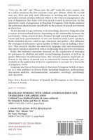 Language and Social Relationship in Brazilian Portuguese