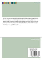 Bildungsprozesse. Die Bedeutung von formaler, non-formaler und informeller Bildung