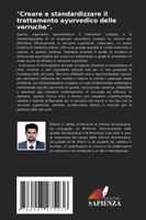 "Creare e standardizzare il trattamento ayurvedico delle verruche".