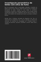Investigação paramétrica de betão com sílica de fumo