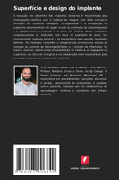 Superfície e design do implante