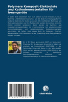 Polymere Komposit-Elektrolyte und Kathodenmaterialien für Ionengeräte