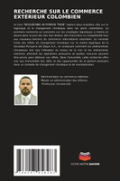 RECHERCHE SUR LE COMMERCE EXTÉRIEUR COLOMBIEN