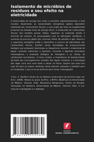 Isolamento de micróbios de resíduos e seu efeito na eletricidade