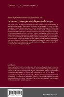 Le roman contemporain à l'épreuve du temps