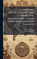 Sammlung indogermanischer LehrbÃ¼cher, Elementarbuch der oskisch-umbrischen Dialekte