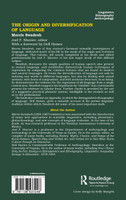 Origin and Diversification of Language
