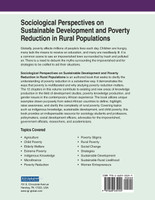 Sociological Perspectives on Sustainable Development and Poverty Reduction in Rural Populations by Ladislaus M. Semali (Paperback)