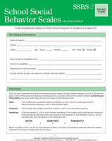 School Social Behavior Scales Rating Scales