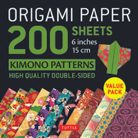 Origami Paper 200 sheets Kimono Patterns 6" (15 cm)