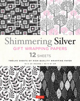 Shimmering Silver Gift Wrapping Papers 12 Sheets