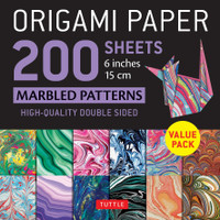 Origami Paper 200 sheets Marbled Patterns 6" (15 cm)