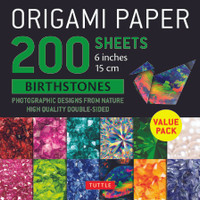 Origami Paper 200 sheets Birthstones 6" (15 cm)