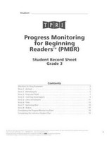 PMBR Student Record Sheets