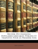 Recueil De Chansons Populaires Grecques