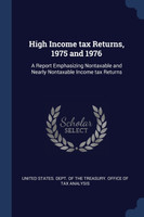 High Income tax Returns, 1975 and 1976