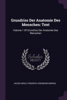 Grundriss Der Anatomie Des Menschen