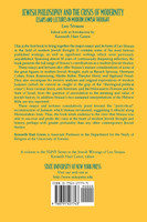 Jewish Philosophy and the Crisis of Modernity