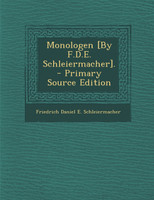 Monologen [By F.D.E. Schleiermacher].