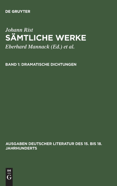 Sämtliche Werke, Band 1, Dramatische Dichtungen Sämtliche Werke, Band 1, Dramatische Dichtungen