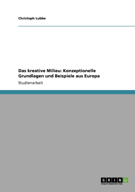 Das kreative Milieu Das kreative Milieu