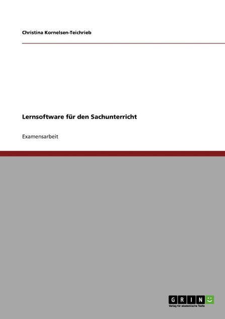 Lernsoftware für den Sachunterricht Lernsoftware für den Sachunterricht