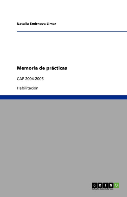 Memoria de prácticas Memoria de prácticas
