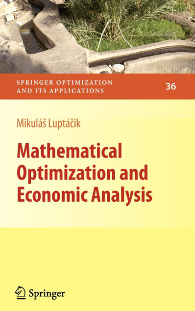 Mathematical Optimization and Economic Analysis
