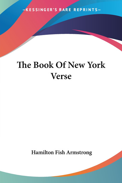 The Book Of New York Verse