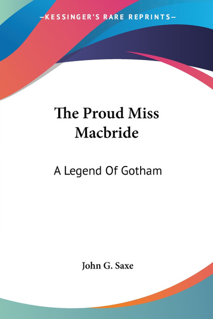 The Proud Miss Macbride The Proud Miss Macbride